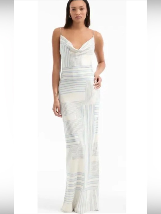 Veronica Beard Dresses & Skirts - Veronica Beard Madison Dress Cream and Light Blue Striped Slip Maxi Dress NEW 16